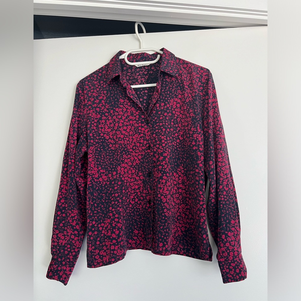 Chic Vintage Floral Blouse by New Rock - M